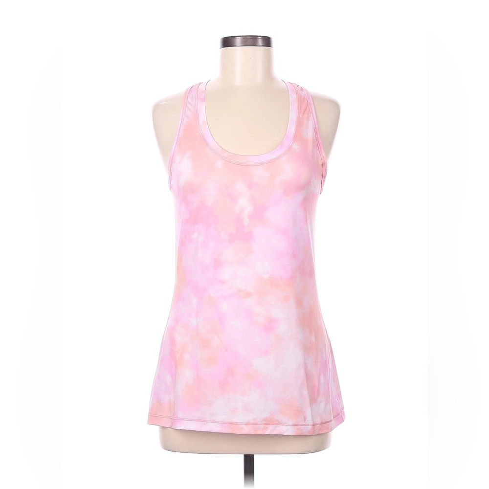 Athleta pink, peach and white tie dye activewear tank